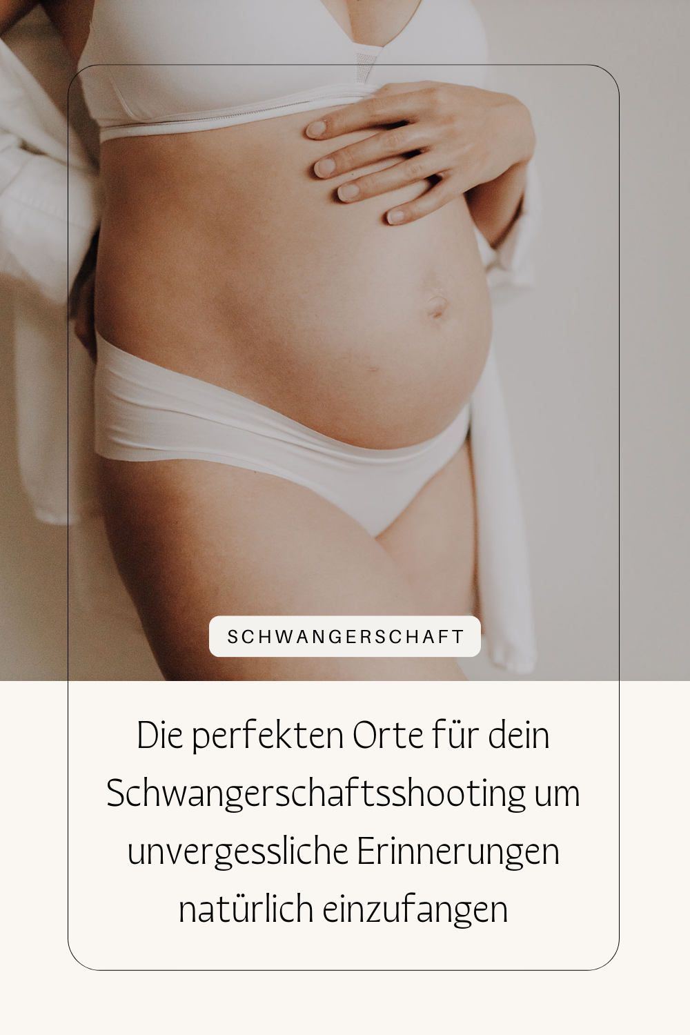Werdende Mama bei einem Schwangerschaftsshooting
